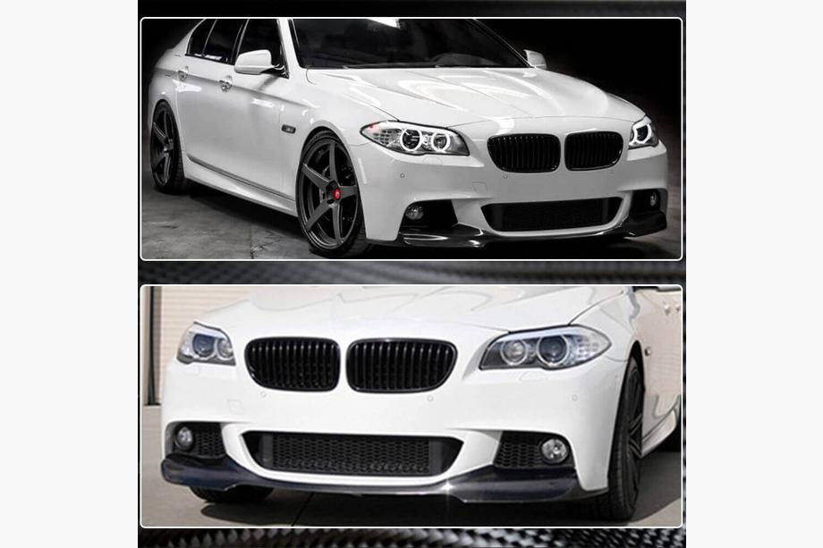 BMW 5. sērija F10/F11 2010–2016 Priekšējā bampera lūpa Lip V1 (F10 M-Sport, oglekļa šķiedra) Foto 4