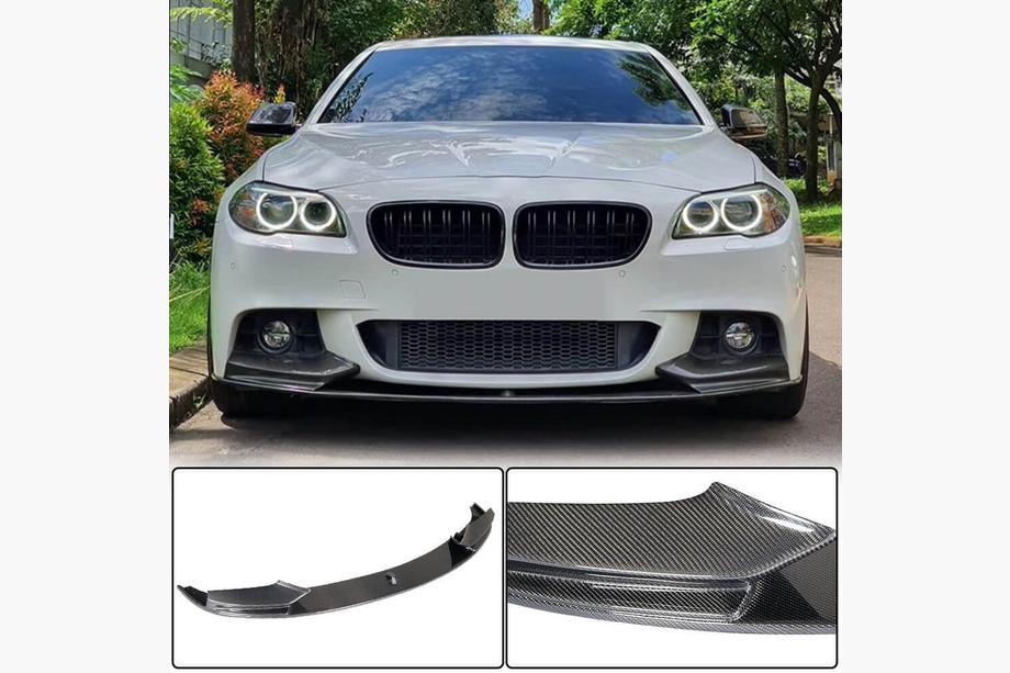 BMW 5. sērija F10/F11 2010–2016 Priekšējā bampera lūpa Lip V3 (F10 M-Sport, oglekļa šķiedra) Foto 1