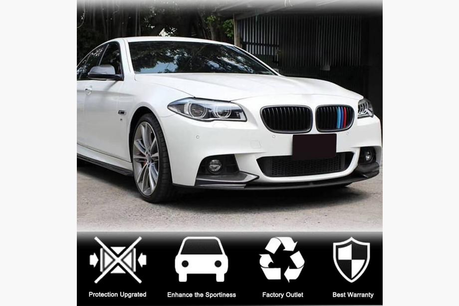BMW 5. sērija F10/F11 2010–2016 Priekšējā bampera lūpa Lip V3 (F10 M-Sport, oglekļa šķiedra) Foto 2