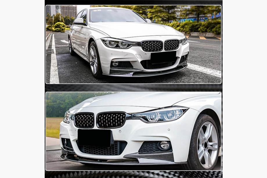 BMW 5. sērija F10/F11 2010–2016 Priekšējā bampera lūpa Lip V3 (F10 M-Sport, oglekļa šķiedra) Foto 3