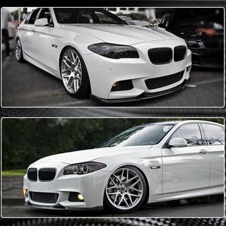 Priekšējā bampera lūpas spoilers Lip V2 (F10 M-Sport, oglekļa šķiedra) BMW 5. sērija F10/F11 2010–2016 foto 4