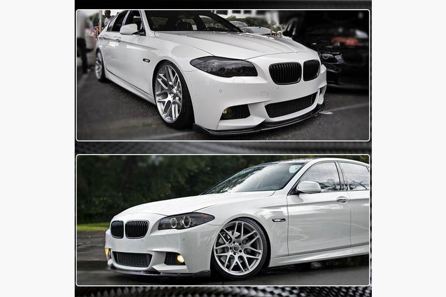 BMW 5. sērija F10/F11 2010–2016 Priekšējā bampera lūpa FRP V5 (M-Sport) Foto 4