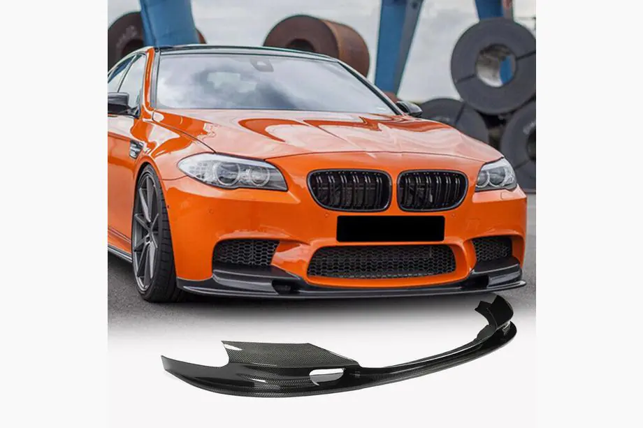BMW 5. sērija F10/F11 2010–2016 Priekšējā bampera lūpas spoilers Lip V2 (F10 M5, Carbon) Foto 1