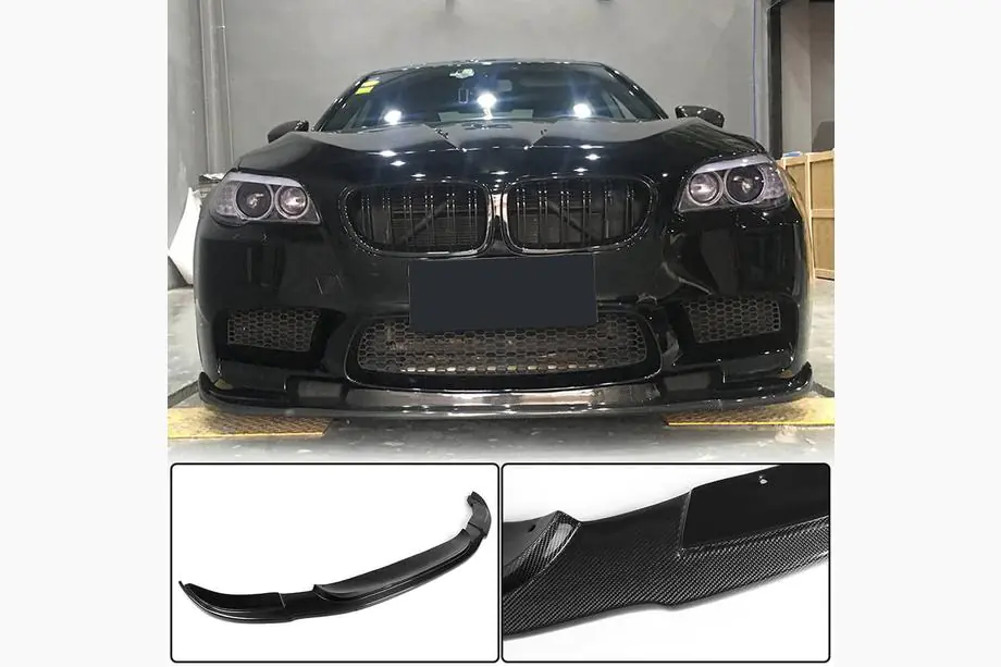 BMW 5. sērija F10/F11 2010–2016 Priekšējā bampera lūpa Lip V3 (F10 M5, oglekļa šķiedra) Image