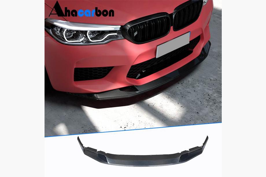 BMW 5. sērija G30/G31 2017–2023 Priekšējā bampera lūpa (lip spoileris) Lip V3 (M5 F90 2017-2020, oglekļa šķiedra) Foto 1
