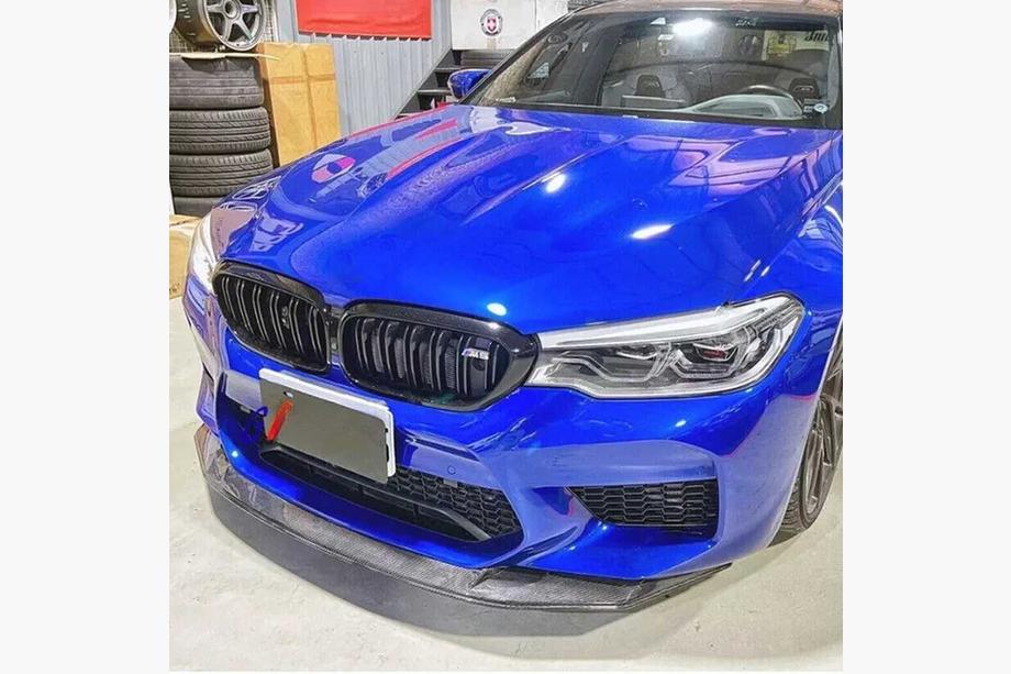 BMW 5. sērija G30/G31 2017–2023 Priekšējā bampera lūpa (lip spoileris) Lip V3 (M5 F90 2017-2020, oglekļa šķiedra) Foto 3
