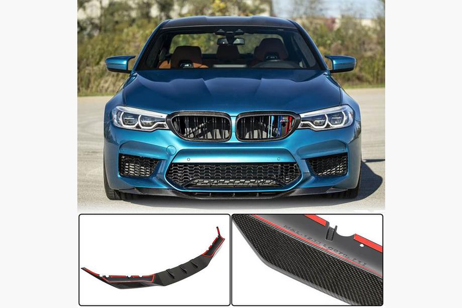 BMW 5. sērija G30/G31 2017–2023 Priekšējā bampera lūpa Lip V4 (M5 F90 2017-2020, karbons) Image