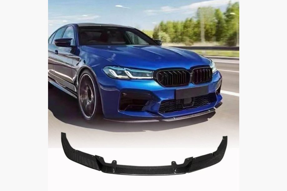 BMW 5. sērija G30/G31 2017–2023 Priekšējā bampera lūpas spoilers Lip V4 (M5 F90 2020-2024, oglekļa šķiedra) Foto 1