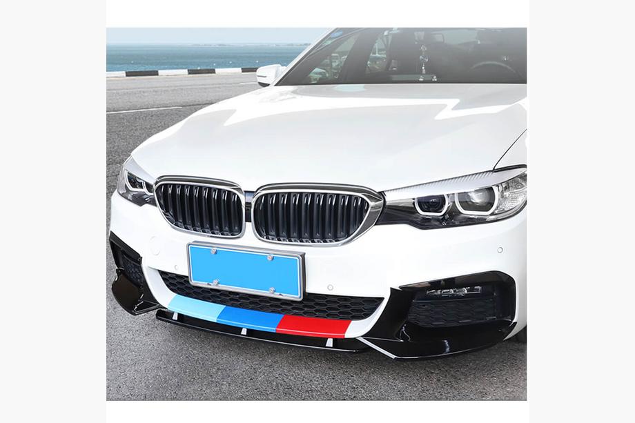 BMW 5. sērija G30/G31 2017–2023 Priekšējā bampera lip uzlika Lip V5 (M-Sport 2017-2020, karbons) Foto 2