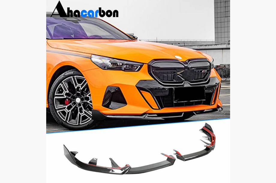 BMW 5/i5 sērija G60/G60E/G61 2023– Priekšējā bampera lūpas uzlika Lip (M-Sport, oglekļa šķiedra) Image