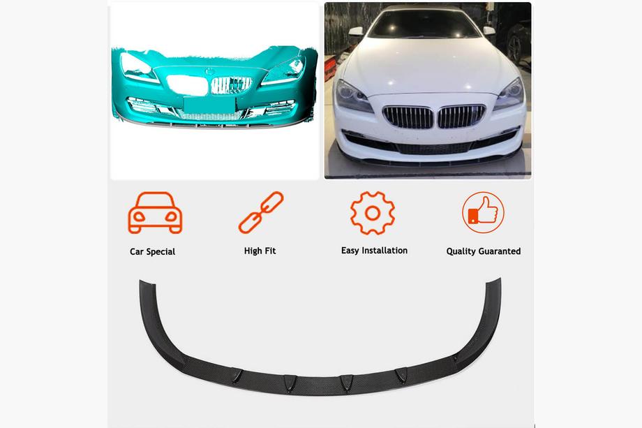 BMW 6. sērija F12/F13/F06 2011–2018 Priekšējā bampera lūpa FRP V2 (Base) Foto 3