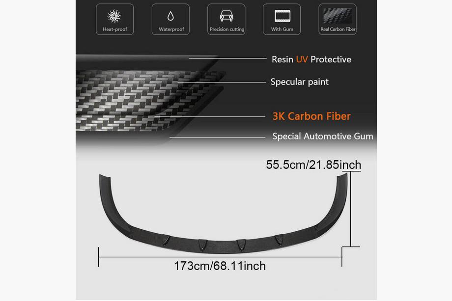 BMW 6. sērija F12/F13/F06 2011–2018 Priekšējā bampera lūpa FRP V2 (Base) Foto 7
