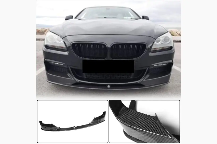BMW 6. sērija F12/F13/F06 2011–2018 Priekšējā bufera lūpa Lip V1 (M-Sport, oglekļa šķiedra) Image