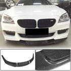 BMW 6. sērija F12/F13/F06 2011–2018 Priekšējā bampera lūpas uzlika Lip V2 (M-Sport, karbons) foto 1