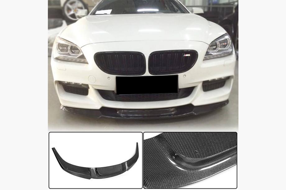 BMW 6. sērija F12/F13/F06 2011–2018 Priekšējā bampera lūpas uzlika Lip V2 (M-Sport, karbons) Image
