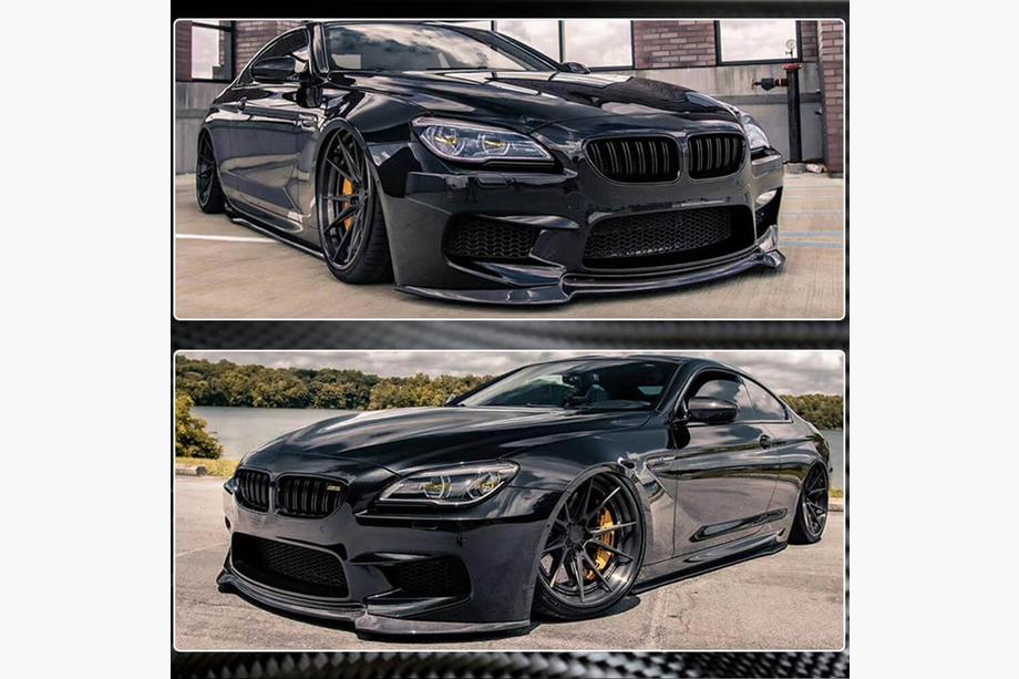 BMW 6. sērija F12/F13/F06 2011–2018 Priekšējā bampera lūpa Lip V1 (M6, oglekļa šķiedra) Foto 4