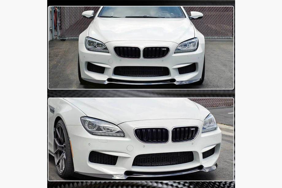 BMW 6. sērija F12/F13/F06 2011–2018 Priekšējā bampera lūpa Lip V1 (M6, oglekļa šķiedra) Foto 5