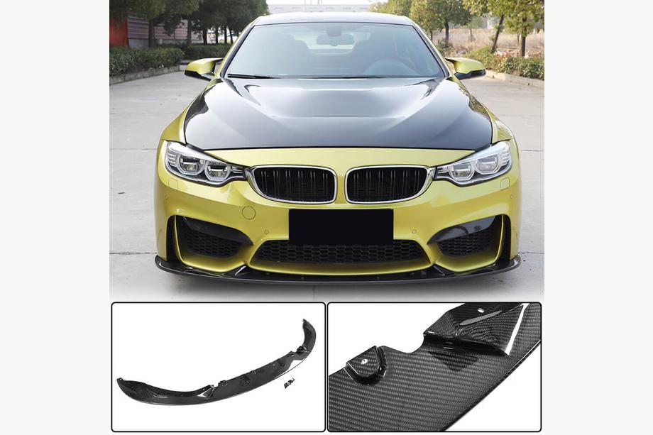 BMW 3. sērija F30/F31 2012–2019 Priekšējā bampera lūpa Lip V1 (F80, oglekļa šķiedra) Image