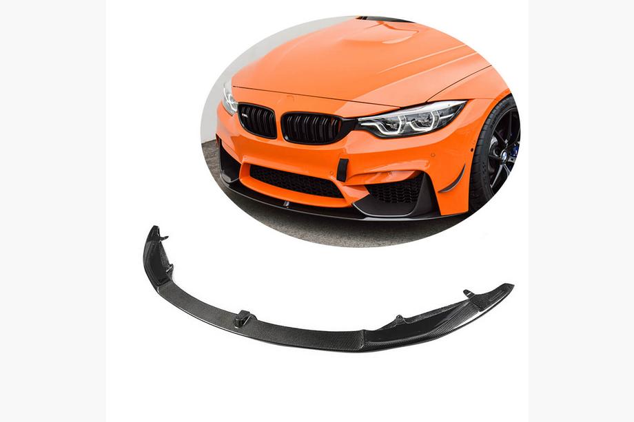 BMW 3. sērija F30/F31 2012–2019 Priekšējā bampera lūpas spoileris Lip V6 (F80, oglekļa šķiedra) Foto 1