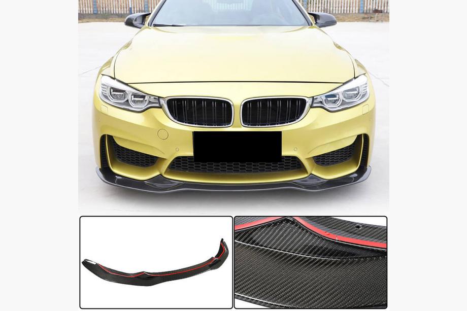 BMW 3. sērija F30/F31 2012–2019 Priekšējā bampera lūpa Lip V9 (F80, karbons) Foto 1
