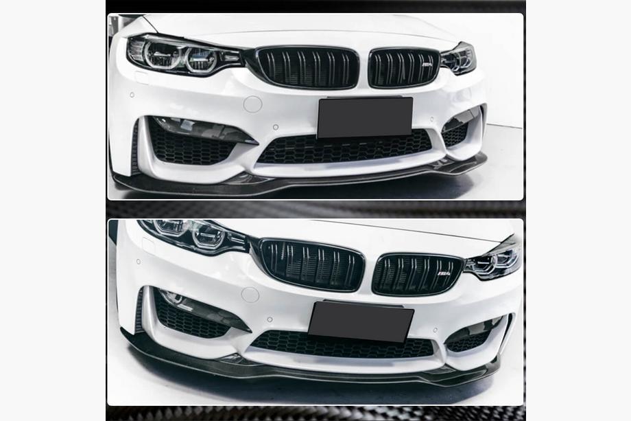 BMW 3. sērija F30/F31 2012–2019 Priekšējā bampera lūpa Lip V9 (F80, karbons) Foto 4