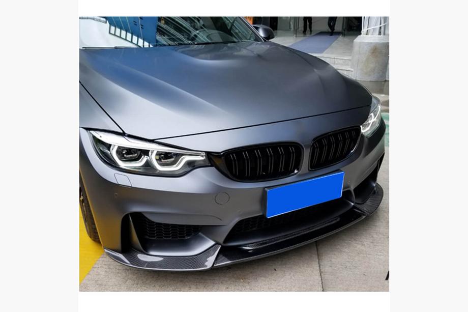 BMW 3. sērija F30/F31 2012–2019 Priekšējā bampera lūpa Lip V10 (F80, oglekļa šķiedra) Foto 2