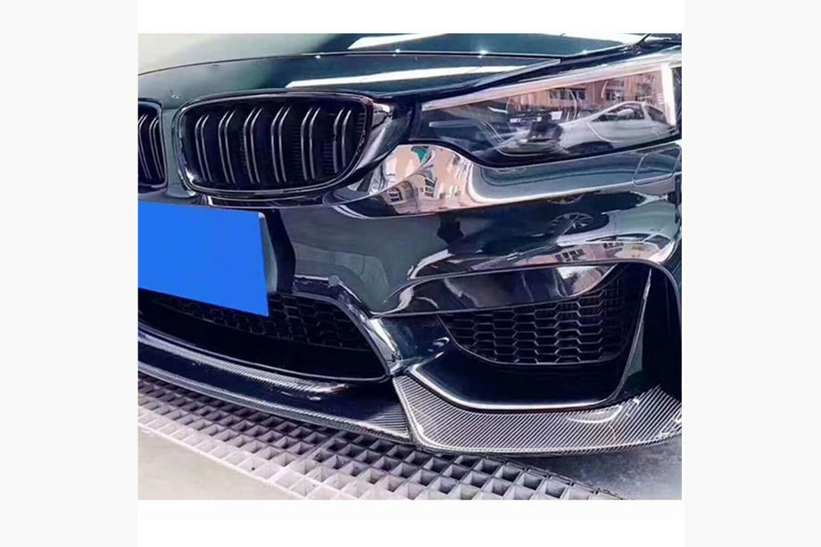 BMW 3. sērija F30/F31 2012–2019 Priekšējā bampera lūpa Lip V10 (F80, oglekļa šķiedra) Foto 3