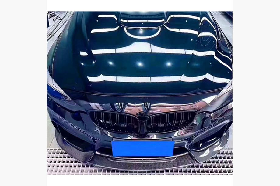 BMW 3. sērija F30/F31 2012–2019 Priekšējā bampera lūpa Lip V10 (F80, oglekļa šķiedra) Foto 4