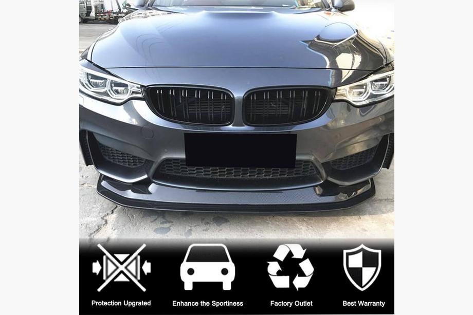 BMW 4 sērija F32/F33/F36 2012–2020 Priekšējā bampera lūpas spoilers Lip V1 (F82/F83, oglekļa šķiedra) Foto 2