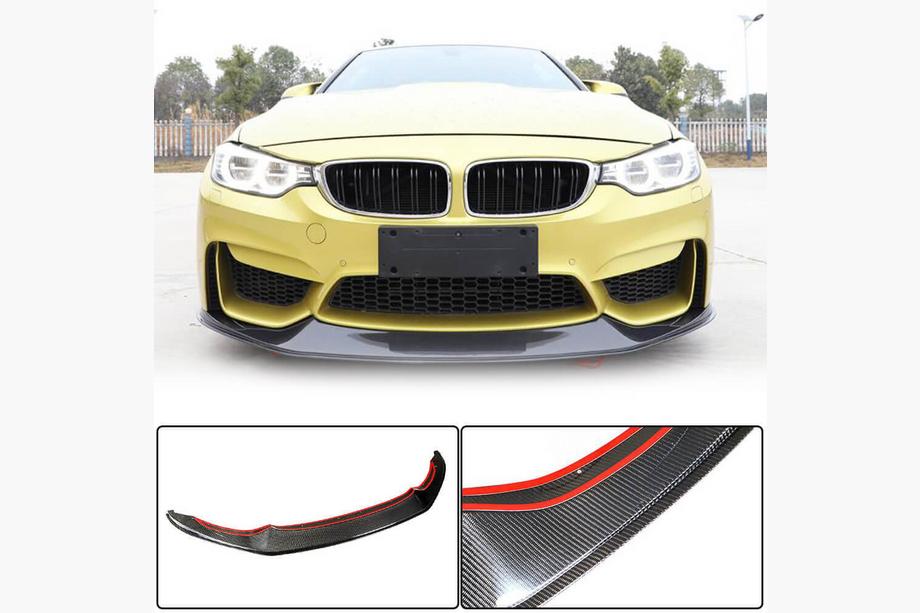 BMW 4 sērija F32/F33/F36 2012–2020 Priekšējā bampera lūpa Lip V7 (F82/F83, oglekļa šķiedra) Foto 1
