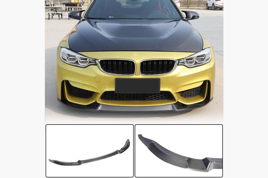 BMW 4 sērija F32/F33/F36 2012–2020 Priekšējā bufera lūpas spoilers Lip V8 (F82/F83, oglekļa šķiedra) Foto 1
