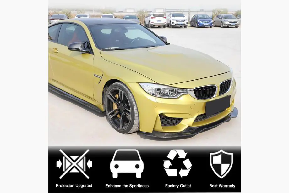 BMW 4 sērija F32/F33/F36 2012–2020 Priekšējā bampera lūpa Lip V9 (F82/F83, karbons) Foto 2