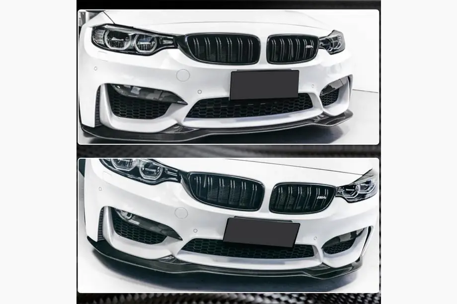 BMW 4 sērija F32/F33/F36 2012–2020 Priekšējā bampera lūpa Lip V9 (F82/F83, karbons) Foto 4