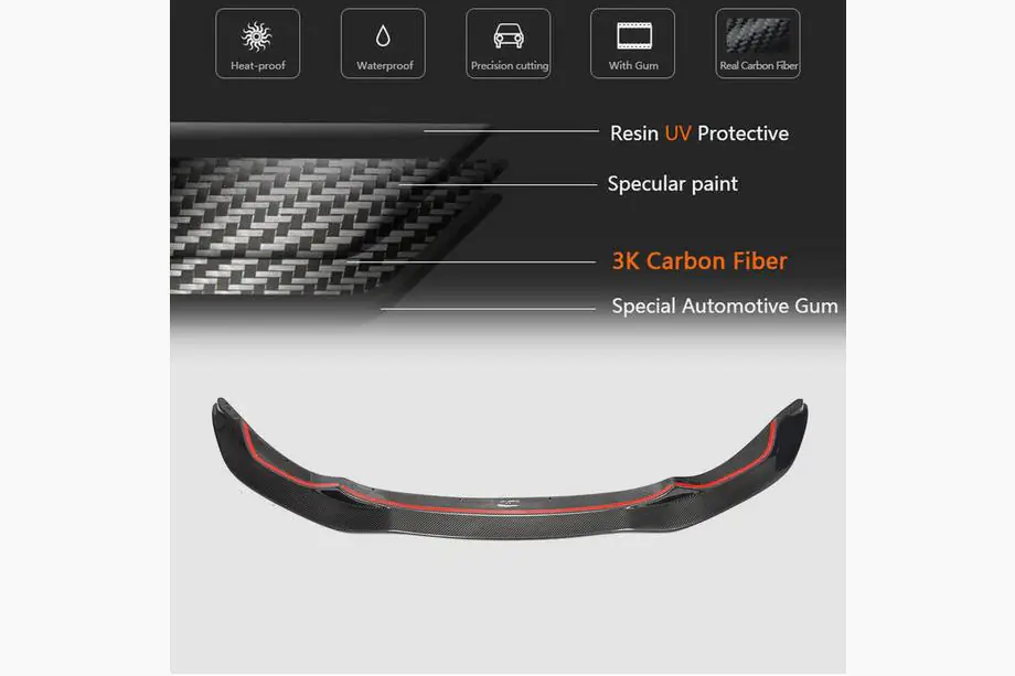 BMW 4 sērija F32/F33/F36 2012–2020 Priekšējā bampera lūpa Lip V9 (F82/F83, karbons) Foto 5