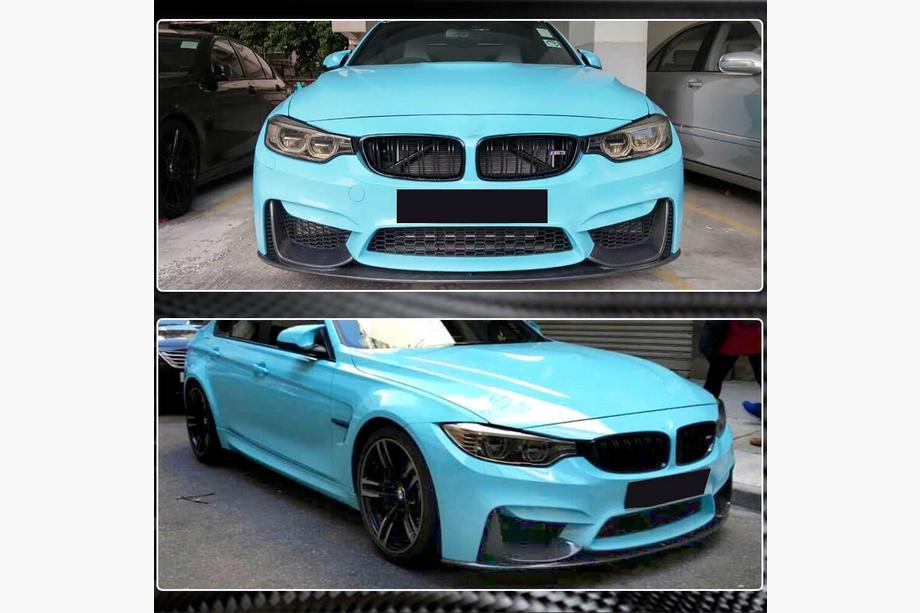 BMW 4 sērija F32/F33/F36 2012–2020 Priekšējā bampera lūpa Carbon V12 (F82/F83) Foto 4