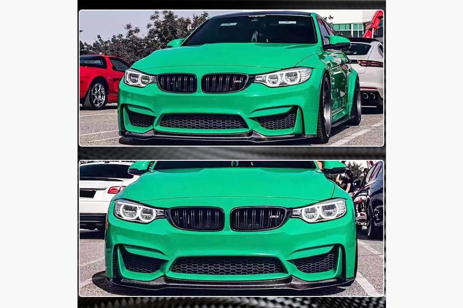 BMW 4 sērija F32/F33/F36 2012–2020 Priekšējā bampera lūpa FRP V17 (F82/F83) Foto 5