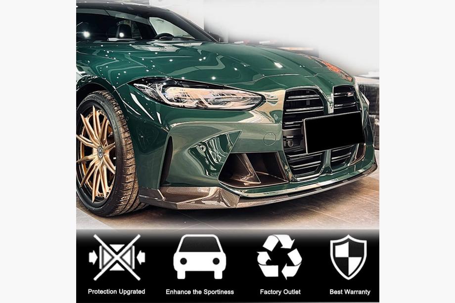BMW 3. sērija G20/G21 2018– Priekšējā bampera lūpa Lip V3 (G80, oglekļa šķiedra) Foto 3