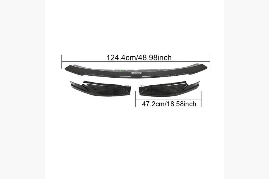 BMW 3. sērija G20/G21 2018– Priekšējā bampera lūpa Lip V10 (G80, karbons) Foto 4