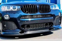 BMW X3 F25 2011–2018 Priekšējā bampera lūpa (M-Sport 2014-2018, oglekļa šķiedra) foto 6