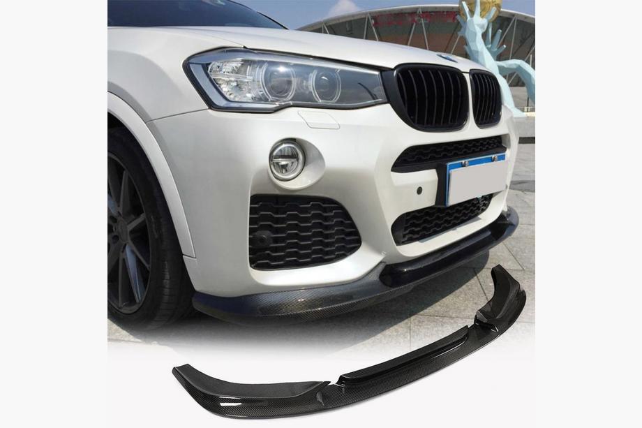 BMW X3 F25 2011–2018 Priekšējā bampera lūpa (M-Sport 2014-2018, oglekļa šķiedra) Image