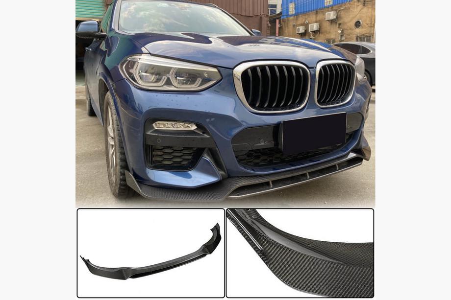 BMW X3 G01 2018– Priekšējā bampera lūpas uzlikas (oriģinālajam M-Sport 2018-2021, oglekļa šķiedra) Image
