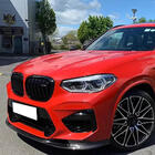 BMW X4 G02 2018– Priekšējā bampera lūpa Lip V2 (F98 2018-2021, oglekļa šķiedra) foto 3