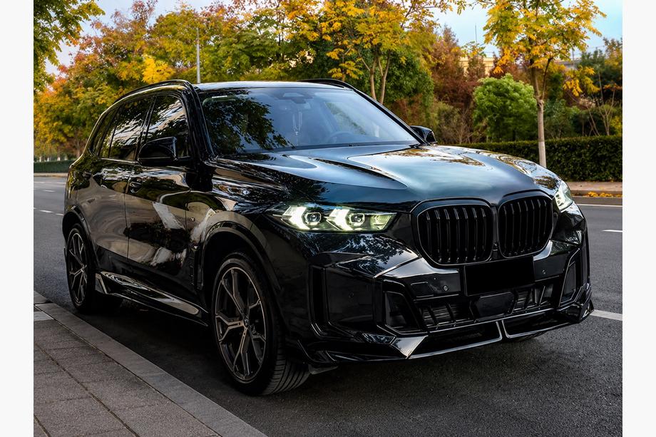 BMW X5 G05 2019–2026 Paradigm V-5 priekšējā bampera lūpa (M-Sport 2023-, spīdīgi melna) Foto 2
