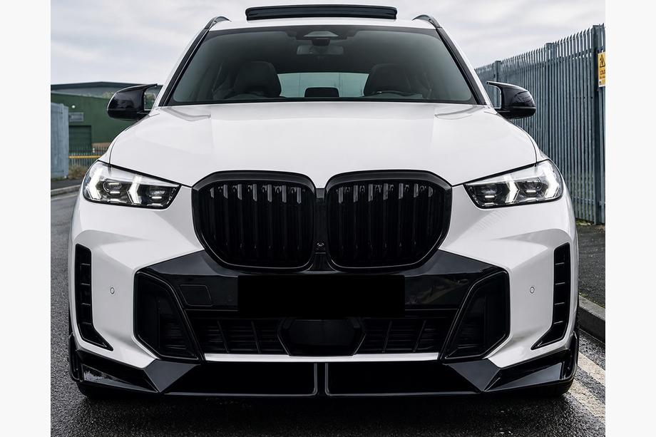 BMW X5 G05 2019–2026 Paradigm V-5 priekšējā bampera lūpa (M-Sport 2023-, spīdīgi melna) Foto 4