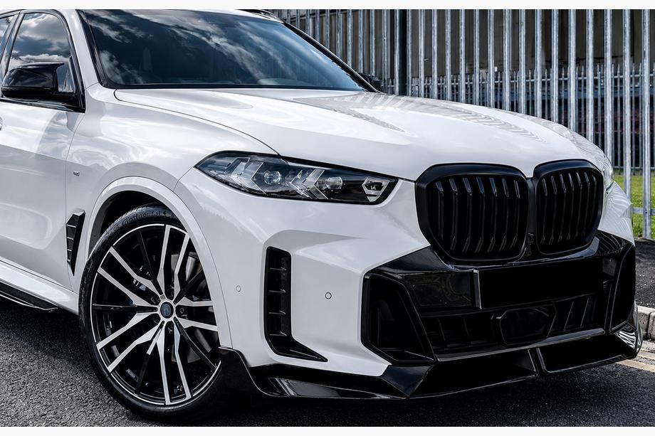 BMW X5 G05 2019–2026 Paradigm V-5 priekšējā bampera lūpa (M-Sport 2023-, spīdīgi melna) Foto 3