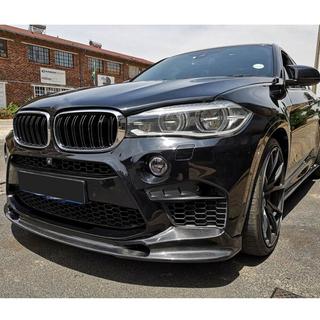 Priekšējā bampera lūpas spoilers Lip V2 (F86, oglekļa šķiedra) BMW X6 F16 2014–2019 foto 3