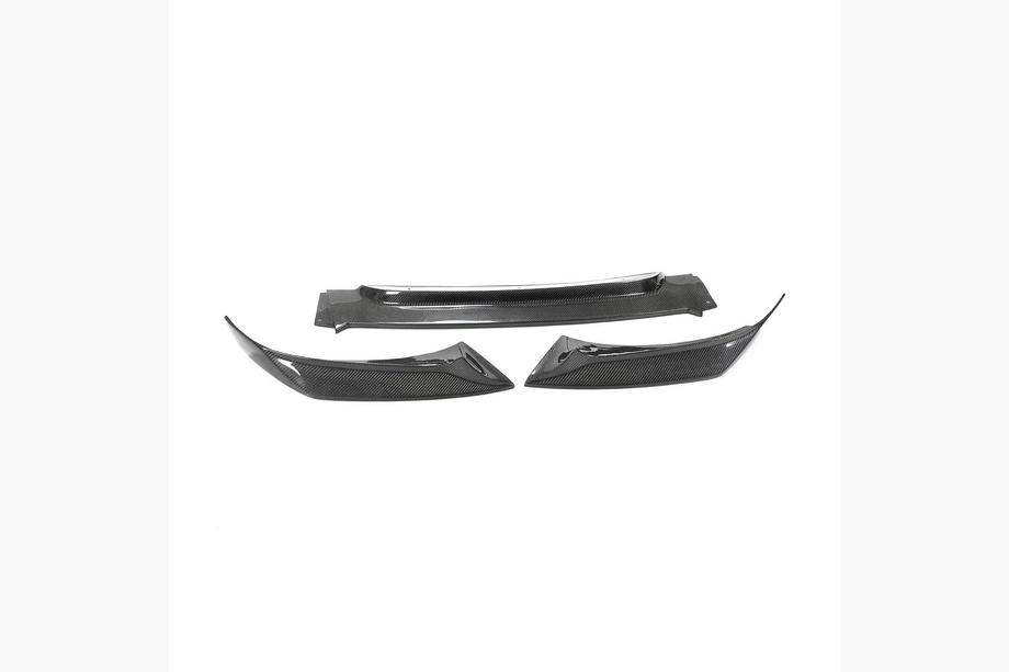 BMW X6 F16 2014–2019 Priekšējā bufera lūpas spoilers Lip V2 (Base, oglekļa šķiedra) Foto 1