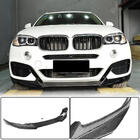 BMW X6 F16 2014–2019 Priekšējā bampera lūpas uzlika Lip (M-Sport, oglekļa šķiedra) foto 1