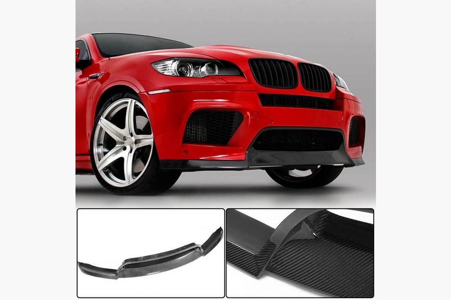 BMW X6 E71 2008–2014 Priekšējā bufera lipa spoilers Lip V1 (X6M, oglekļa šķiedra) Image