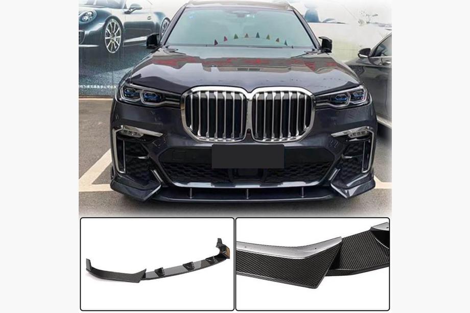 BMW X7 G07 2019– Priekšējā bampera lūpa (M-Sport 2019-2022, karbons) Foto 10